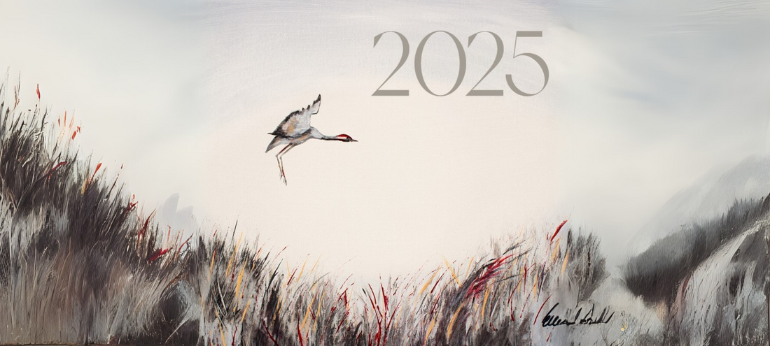 Titelbild: Kunstkalender 2025 von Ellen Rethemeier. Maritime Motive für Meerliebhaber.