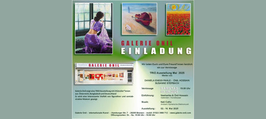 Ausstellungsplakat Galerie Onil für die AUsstellung von Susanne Stepbach