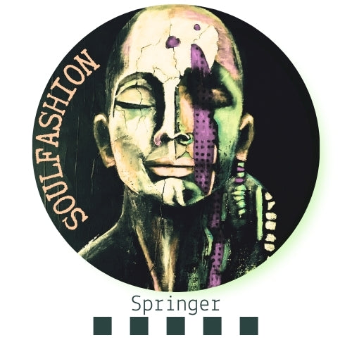 Soulfashion Springer Logo: ein gemaltes, zerbrochenes Gesicht