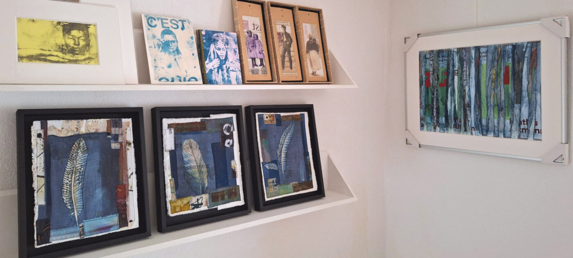 Blick ins Atelier von Monika Schiwy-Jessen, PaperArt - Künstlerin bei FEMARTPSACE.