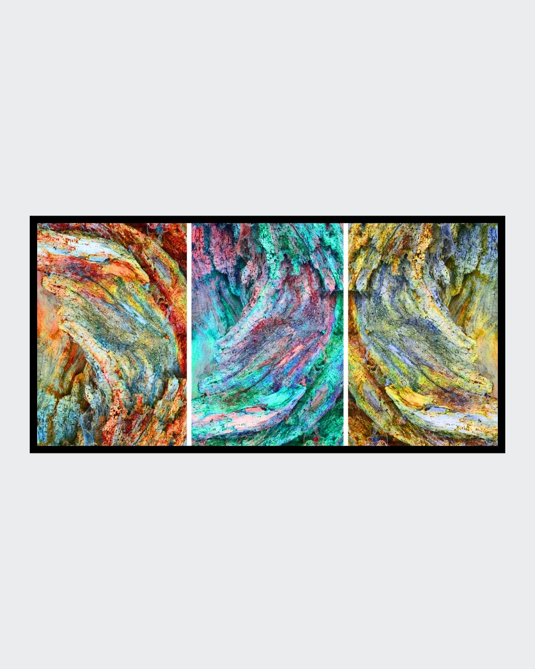 Ralf Sempf Farbexplosionen, 3-teilig, abstrakte Fotokunst